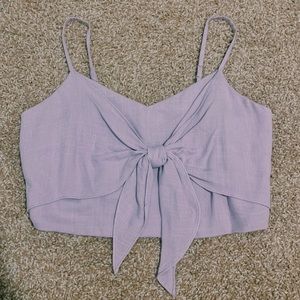 NWOT Crop tie front tank